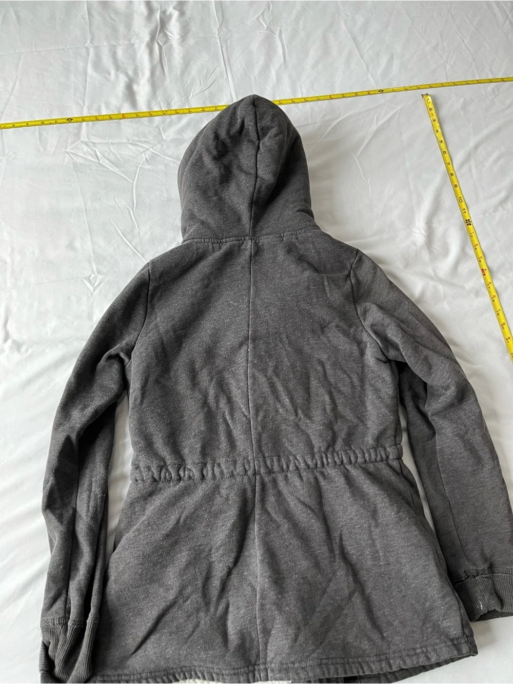 Hollister Dark Gray Hooded Military-Style Field Jacket